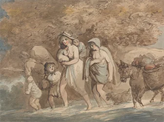 Ein Töpfer kehrt vom Markt zurück